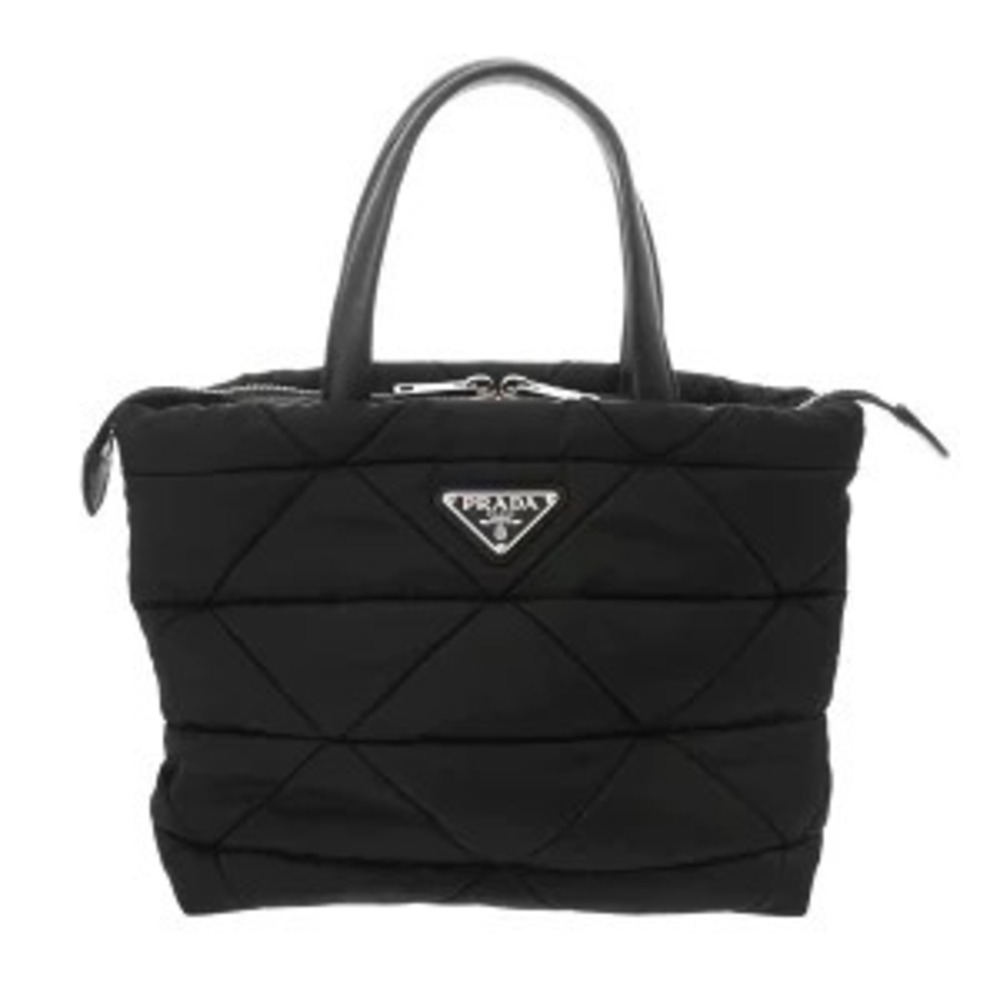 Prada Padded Quilted Tote Bag Black